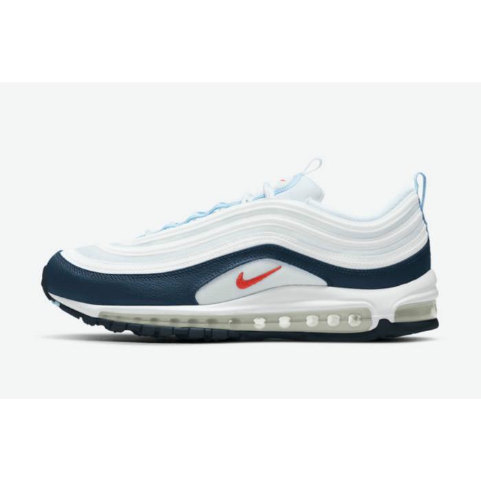 Sepatu Sneakers Nike Air Max 97 White Midnight Navy Original BNWB Sale