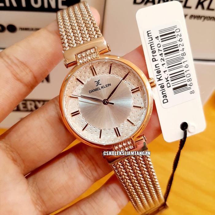 JAM TANGAN WANITA DANIEL KLEIN DK112470-4 ROSEGOLD SILVER ORIGINAL