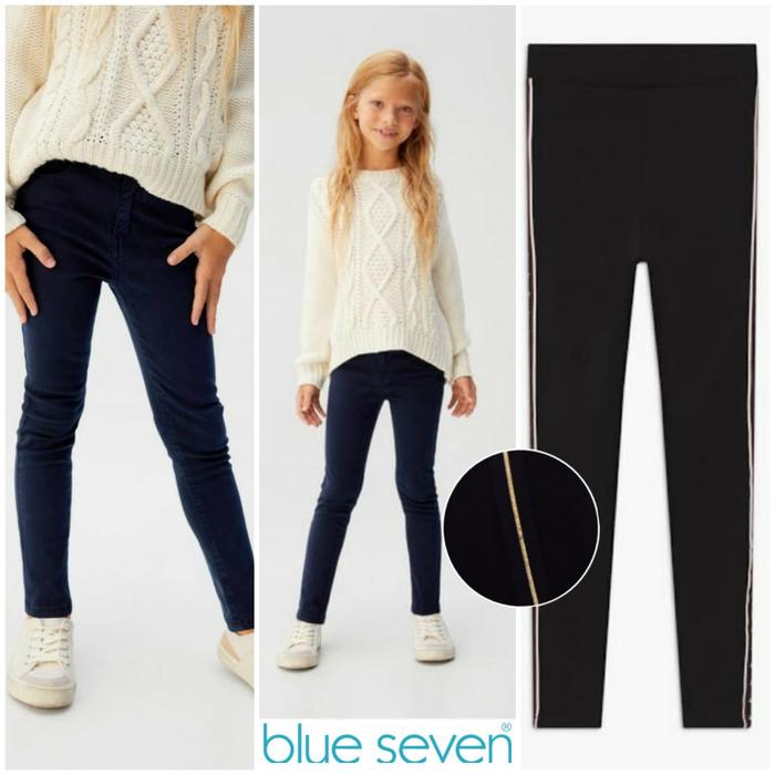 Celana jegging anak tanggung branded Blue Seven navy 4-16 thn