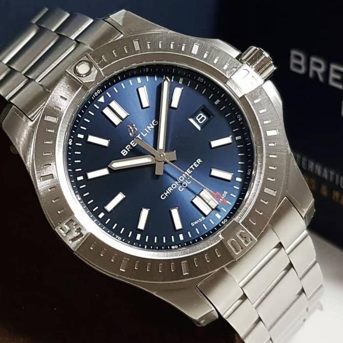 Breitling Colt Automatic Blue Dial 44mm Lengkap