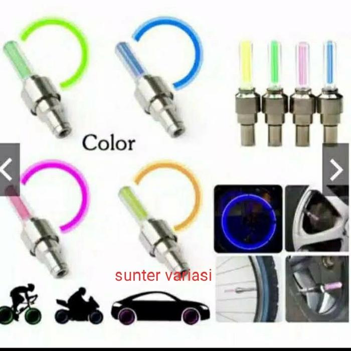 tutup pentil ban led lampu nyala model stik,
