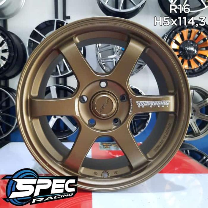 Velg Mobil Te37 Ring 16 Pcd 5x114,3 Et35 Bronze Pelak Mobil R16 Te37