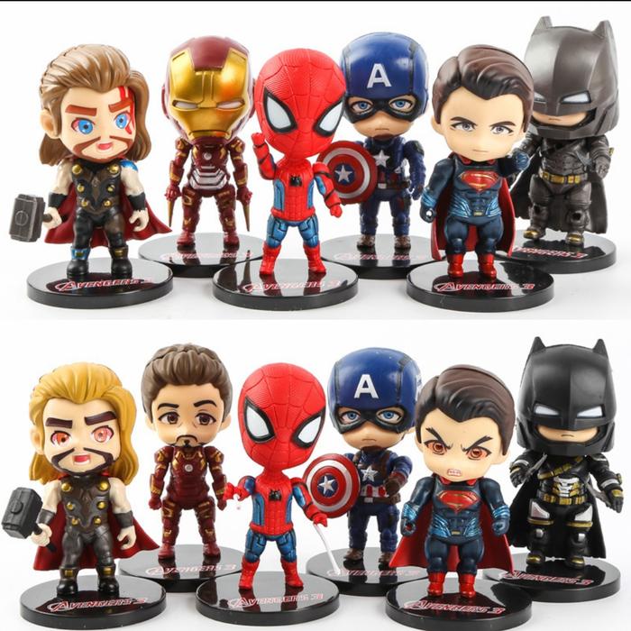 Topper Ironman, Superman, Spiderman, Thor, Captain America, Batman