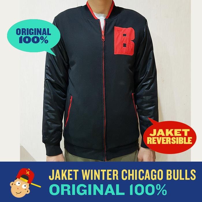 Jaket Reversible Winter Pria Adidas Chicago Bulls Original Asli XL