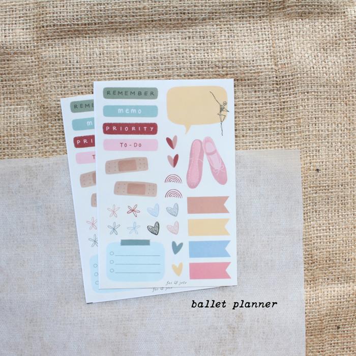 Ballet Sticker Sheet - Ballet Planner - Ballet Illustrations sticker