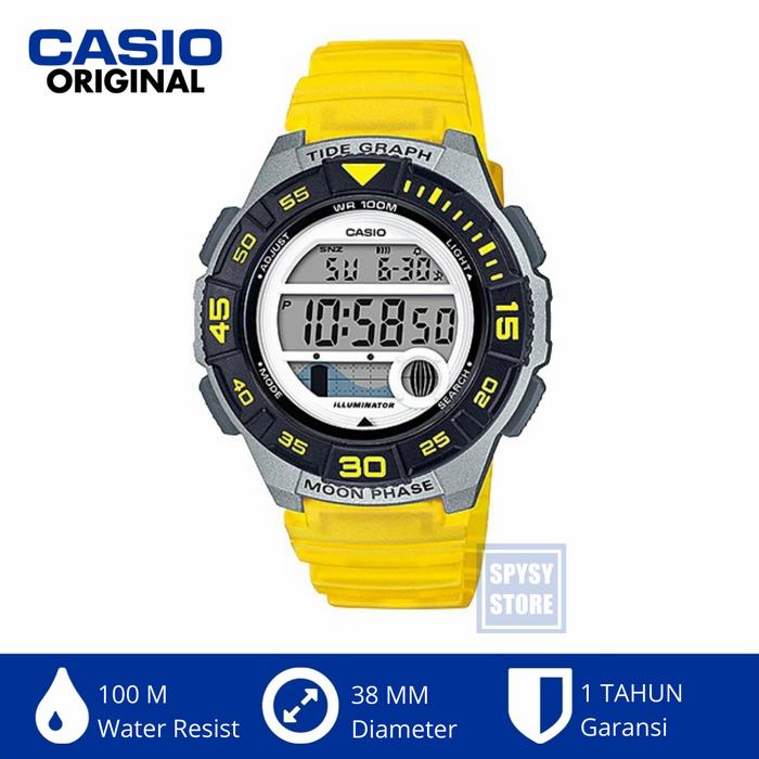 Casio Original Lws-1100h-9a Lws1100 Jam Tangan Digital Moonphase