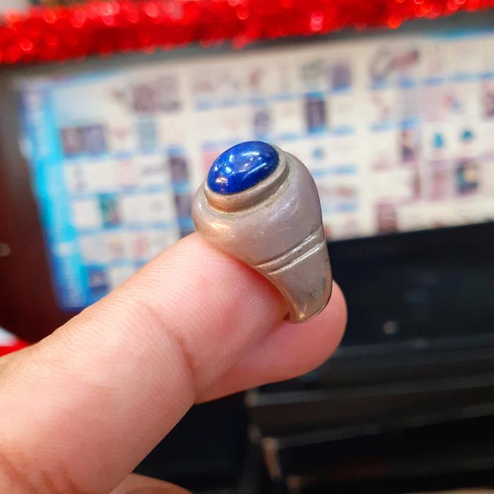 CINCIN PERAK BAGUS ASLI LAPIS LAZULI PILIHAN