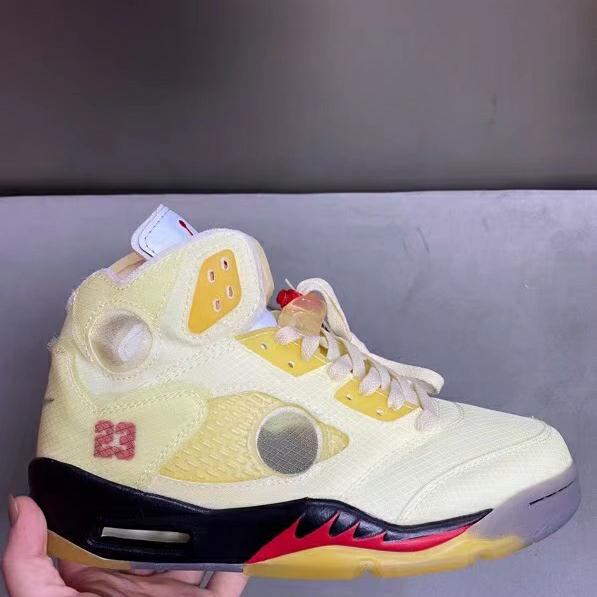 Air Jordan 5 x Off-White Sail Black