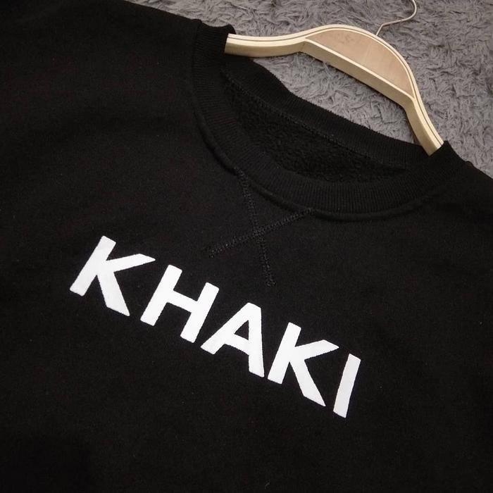 THRIFT CREWNECK BASIC HITAM / HOODIE PRIA / ATASAN / SWEATER / MURAH