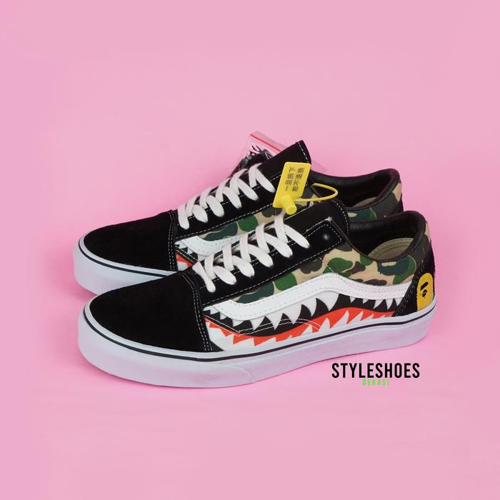 Vans Oldskool Bape Sharktooth Black Camo