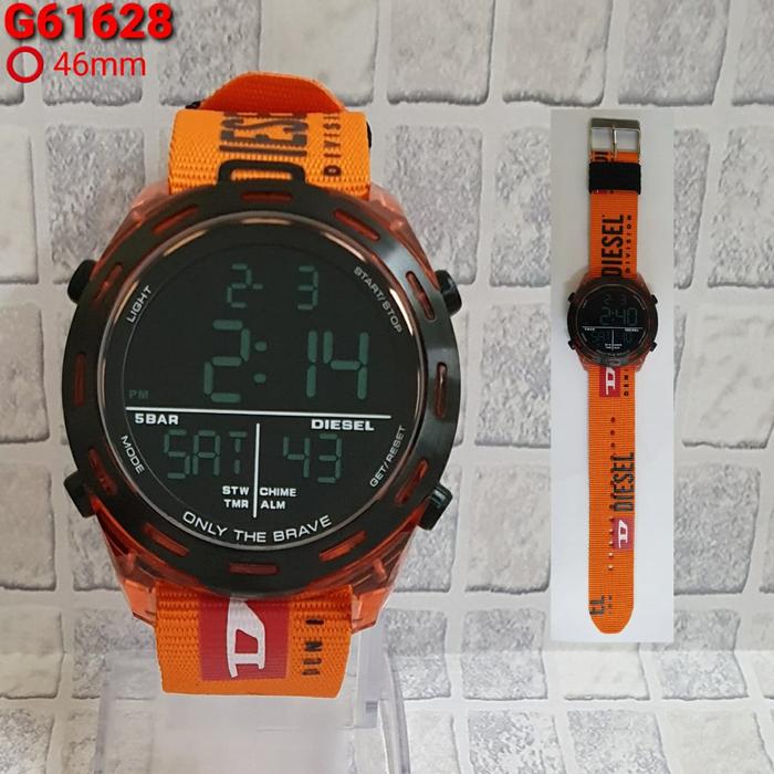 Jam Tangan Pria Diesel Digital Kanvas New Free Box