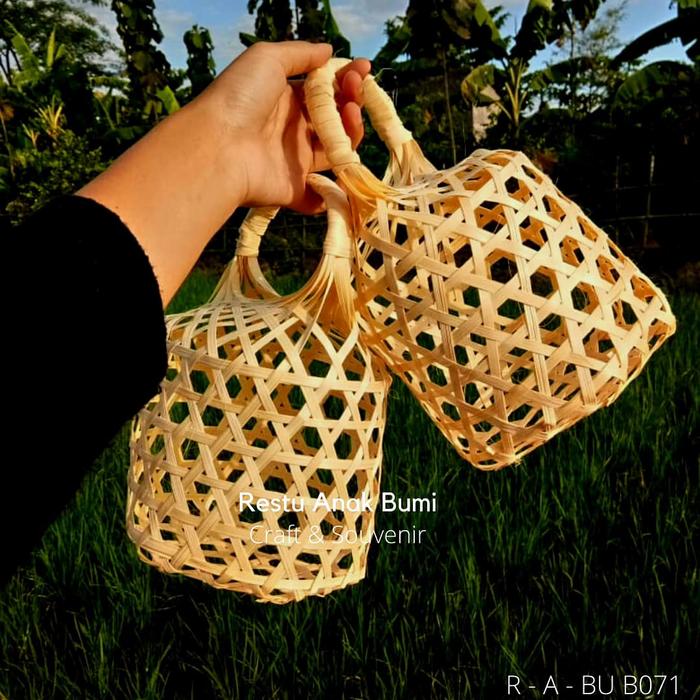 Tas Snack Bulat | Tas Parcel | Tas Bambu