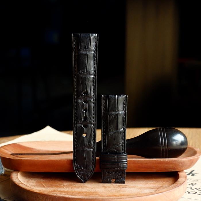 Premium Watch Straps Corum 21mm : Croco Black