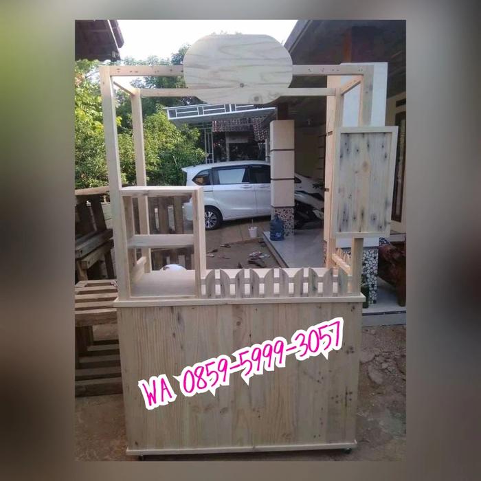 both es/gerobak kayu jati belanda