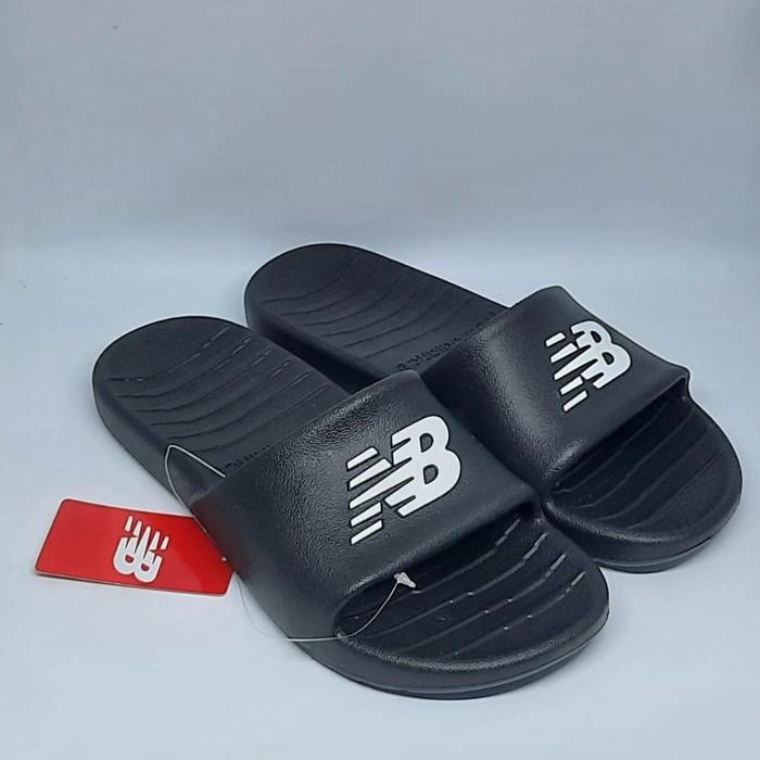 New balance suf100 rubber slide sandal mens original sendal selop karet pria outdoor  Hitam