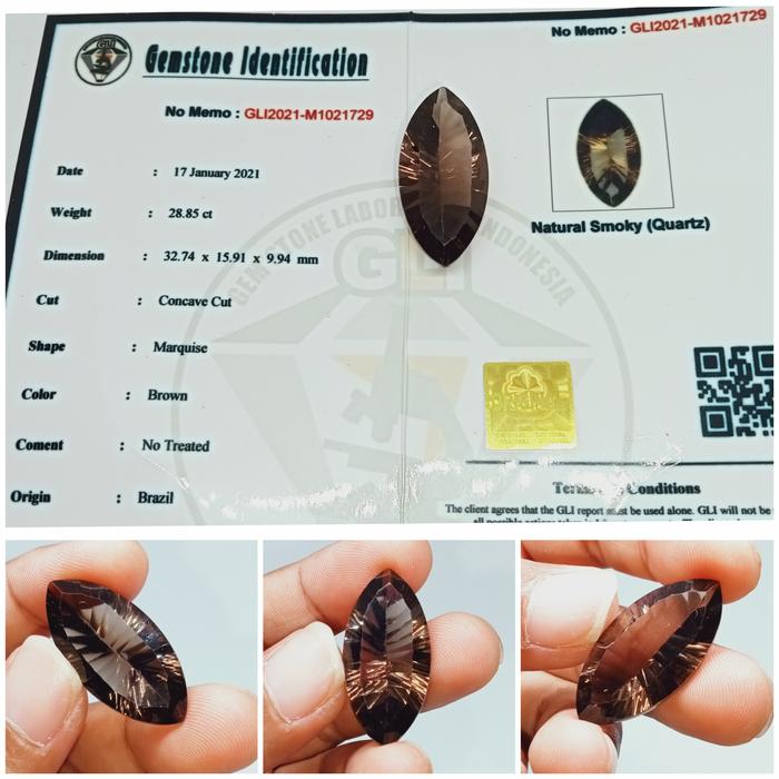 Natural Smoky quartz Jumbo Kecubung Teh NTD Kualitas Super memo GLI