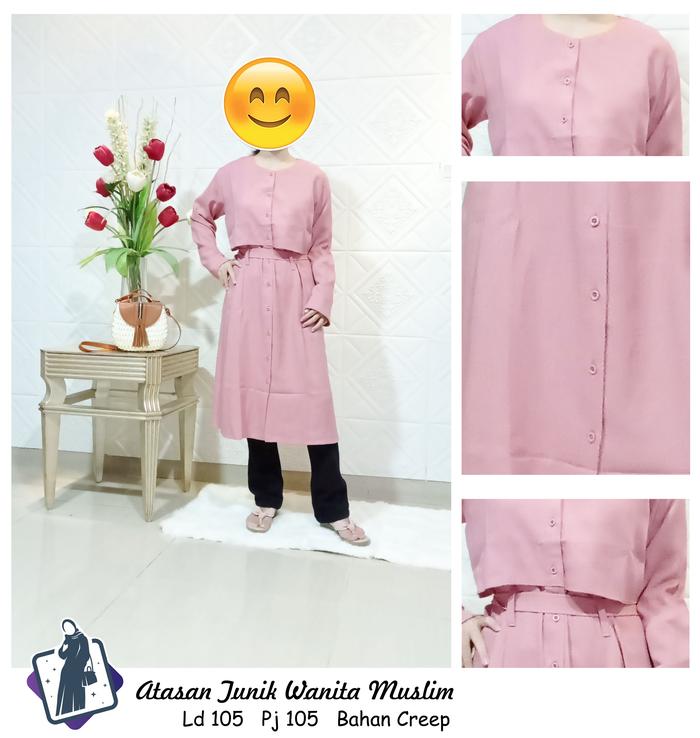 Baju Atasan Tunik Muslim Wanita / Azizah Tunik