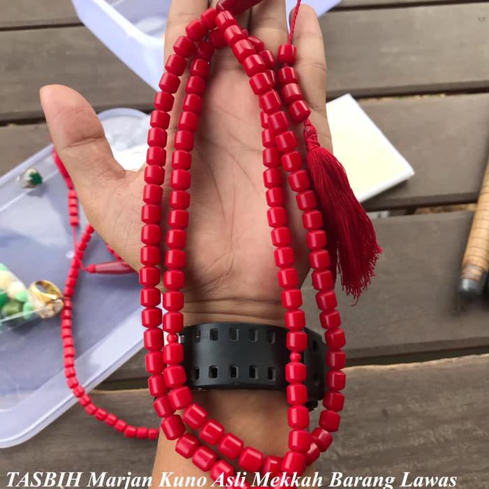 Tasbih Batu Marjan Mekkah Barang Kuno Asli dan Lamiyang Kalimatan