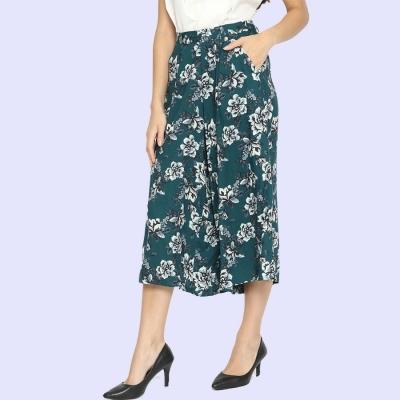 FreeNature Culottes - Celana Kulot Wanita Pendek Motif Bunga Branded