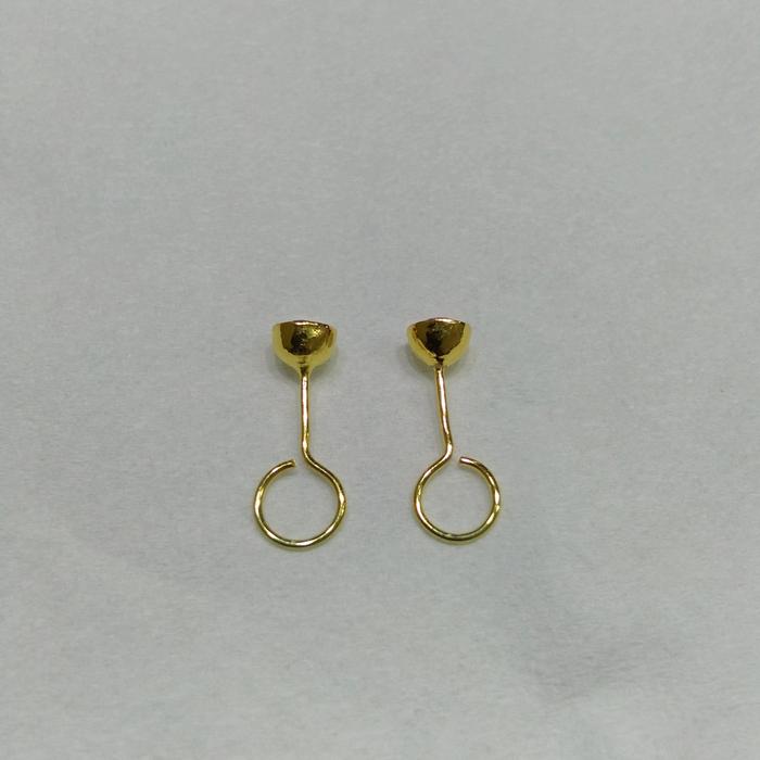 Anting bayi dengan model anting toge emas 750%