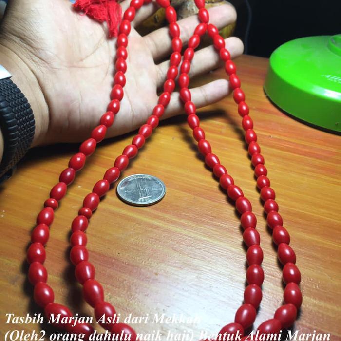 Tasbih Batu Marjan Mekkah Barang Kuno Marjan Padi embun Super lan