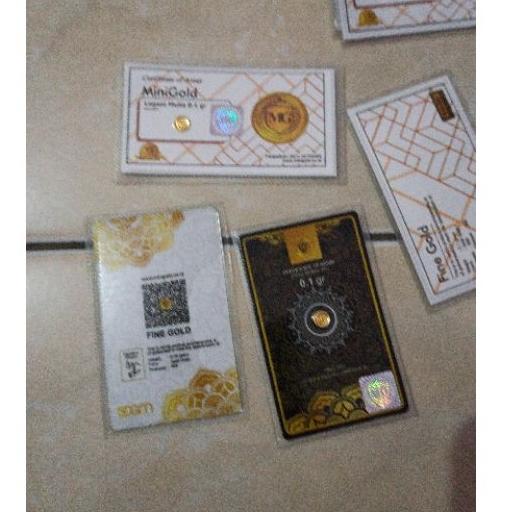 minigold 0.1 gram kwitansi Asli