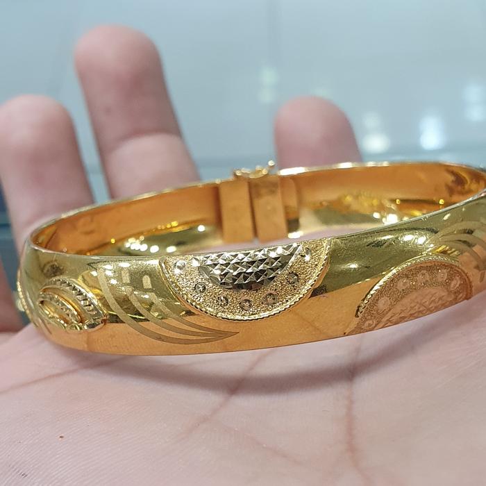 gelang bangkok ukir emas tua kadar 700/22k