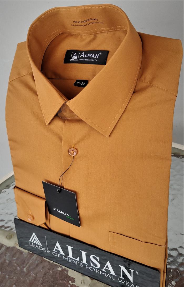 ALISAN Kemeja Polos Lengan Panjang - REGULER - COKLAT #7 / C-7