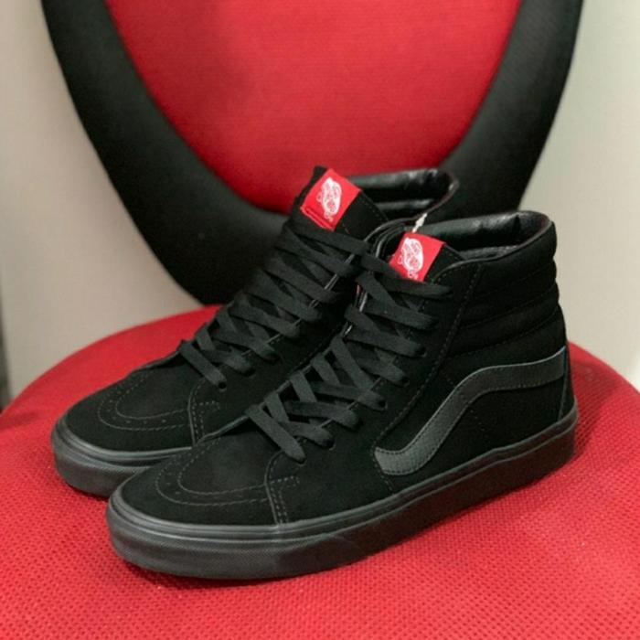 VANS SK8 Hi FULL BLACK SUEDE HITAM BNIB ORIGINAL