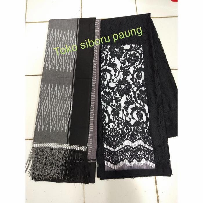 stelan sibolang rasta abu Lis hitam dan brokat Fatmawati halus