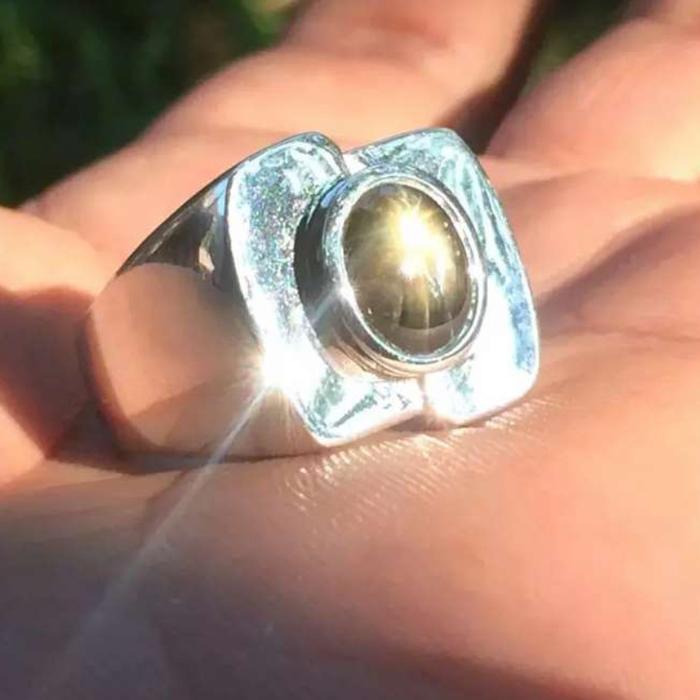 Natural Black Star Sapphire 12 ray