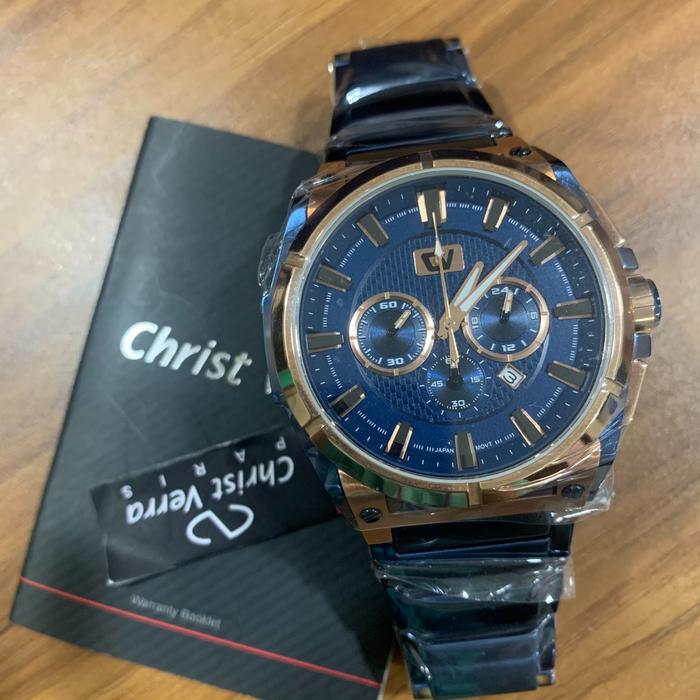 JAM TANGAN CHRIST VERRA CV C 20028G 1J BLU GARANSI 2 TAHUN RESMI