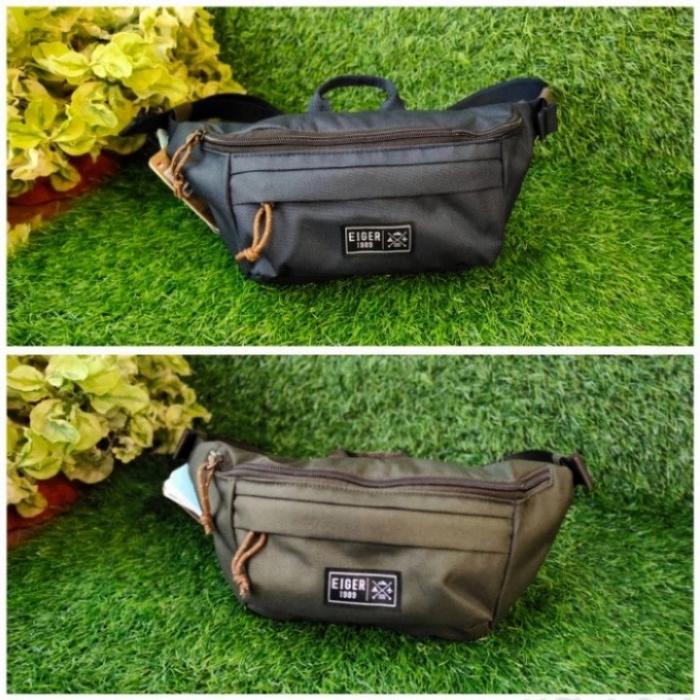 Waist Bag Eiger Brig Slim Nos Tas Selempang Pria Pinggang slempang ori Waistbag Slingbag Cowok Hitam