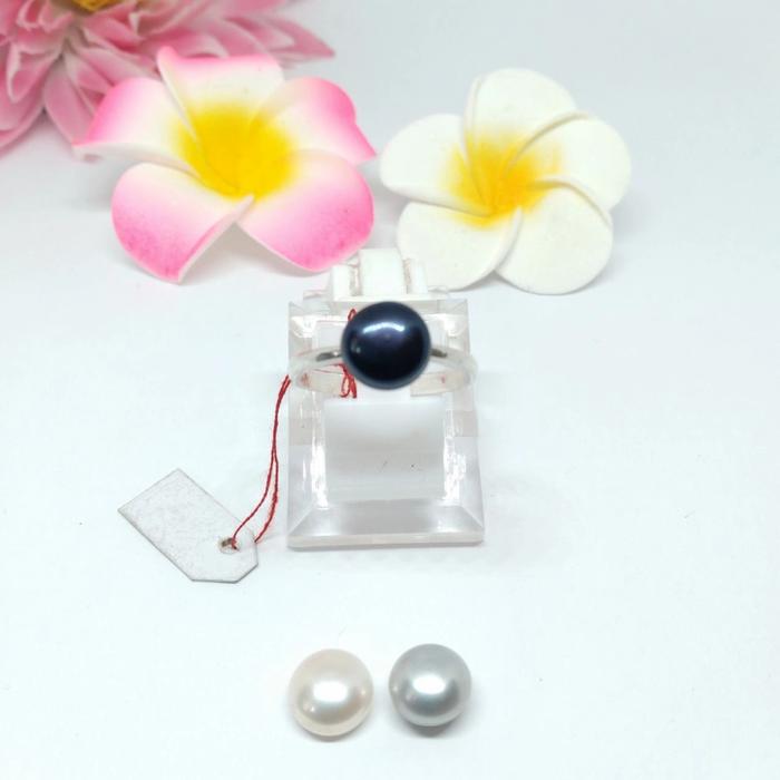 Cincin perak 925 berat 1,8 sampai 2 gram mutiara air tawar