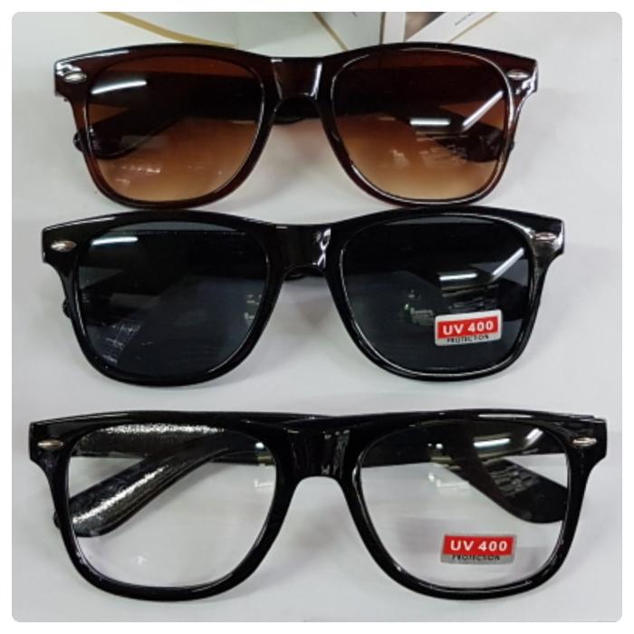KACAMATA HITAM/CLEAR Y016 UV 400 PROTECTION