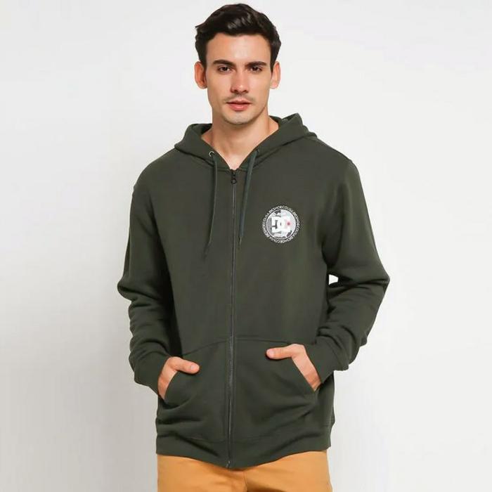 Jaket DC Shoes DIVIDE AND CONQUER Zip Hoodie Deep Forest ORIGINAL