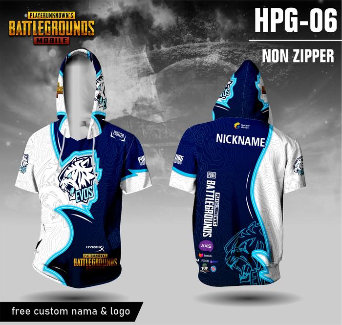 Jersey hoodie pubg evos mobile baju kaos game