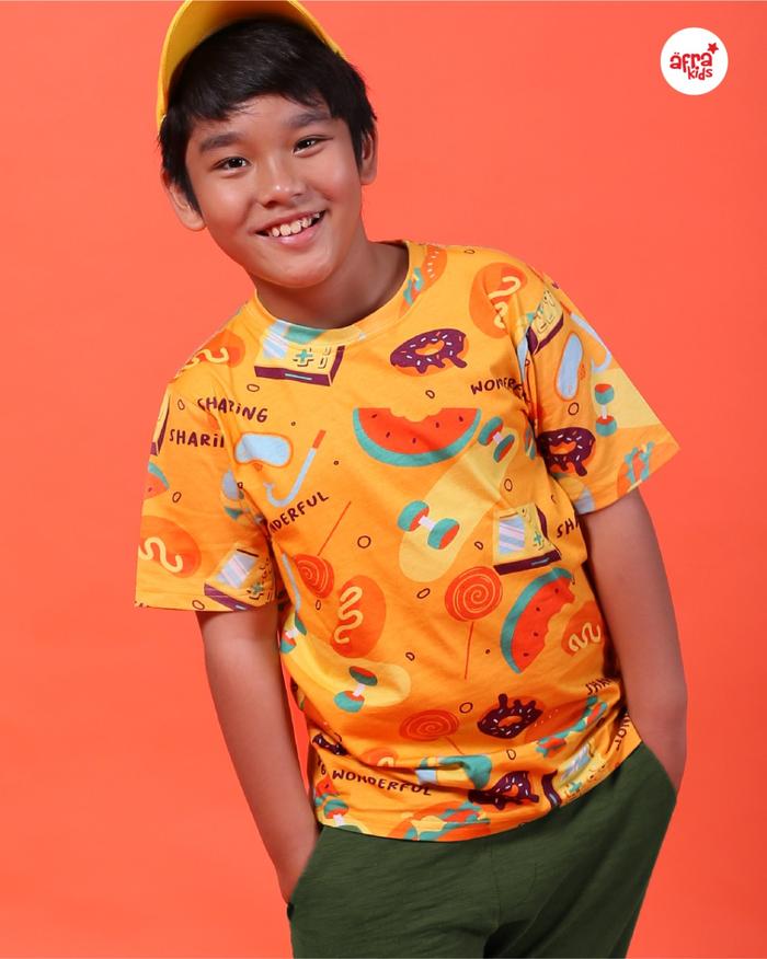 Kaos Afrakids Couple Full Sablon AF300 "Sharing Is Wonderful"