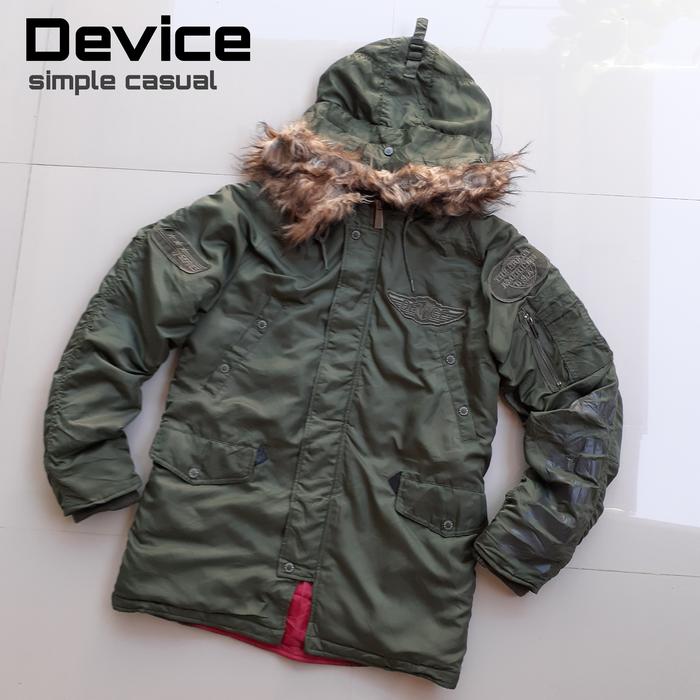 Jaket parka army DEVICE second bukan alpha industies