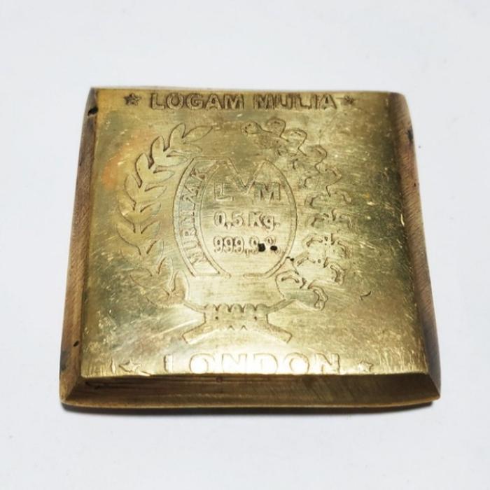 Replika Emas Batang Logam Mulia LM London 24k bahan Kuningan