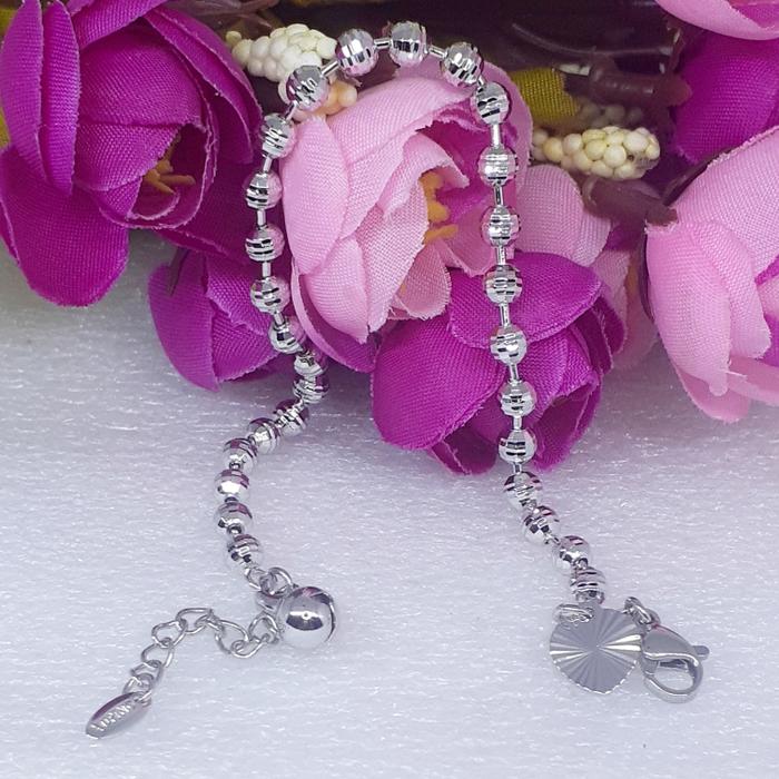 GELANG TANGAN XUPING BULAT EMAS PUTIH GT210