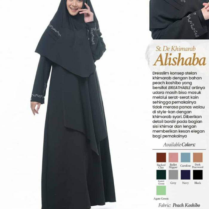 Rabbani St. De Khimarab Alishaba Gamis Setelan Khimar Baju Muslim