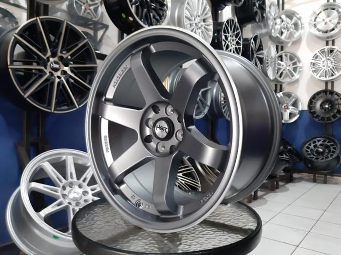 Velg Mobil TE37 Pelek HSR TOKYO OSHU R17 Lubang 4 Grey Celong 7,5/9