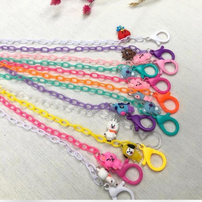 STRAP MASKER ANAK KARAKTER BTS 1 SISI