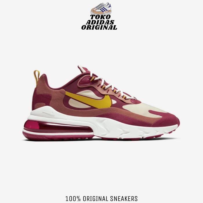SEPATU NIKE AIR MAX 270 REACT NOBLE RED/DARK SULFUR ORIGINAL 100% BNIB