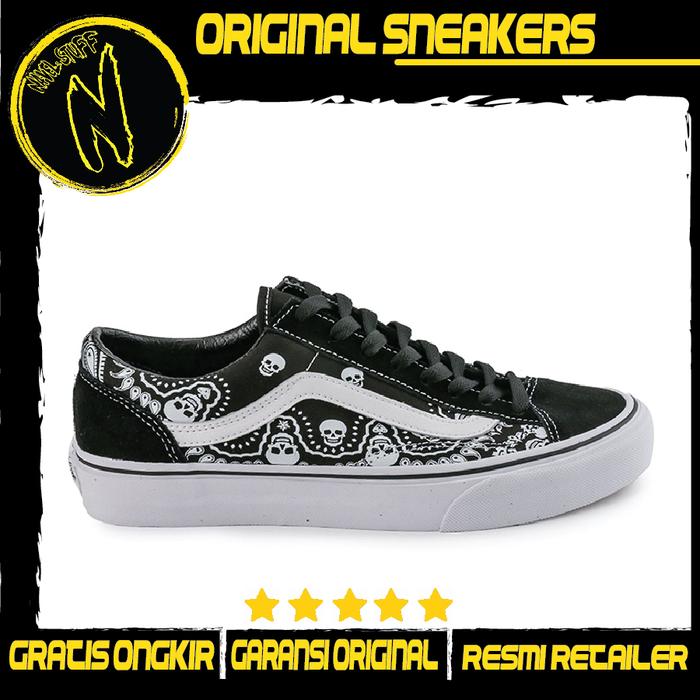 VANS Old Skool Style 36 Bandana Black / True White Original Resmi BNIB