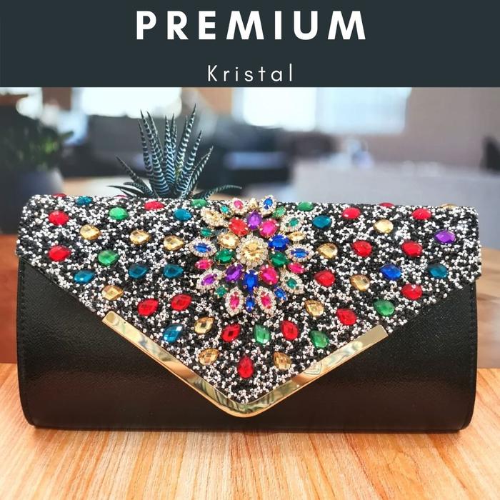 Tas Pesta Clutch Import Wanita Kristal Kekinian Terbaru Kondangan Medan 8851064
