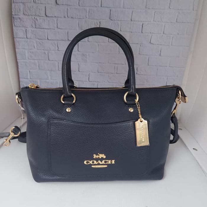 TAS COACH MINI EMMA SATCHEL MIDNIGHT ORI LEATHER