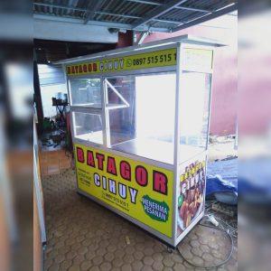 Gerobak Aluminium Batagor Gorengan Bakso Goreng dan lainnya Alumunium