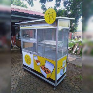 Gerobak Aluminium Tahu Kremes Tahu Crispy Gorengan Alumunium